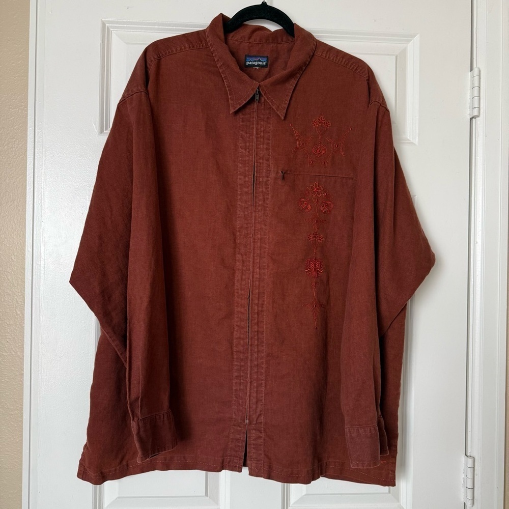 Patagonia Rhythm long sleeve shirt collared  full zip size XL